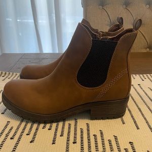 Brown Chelsea booties